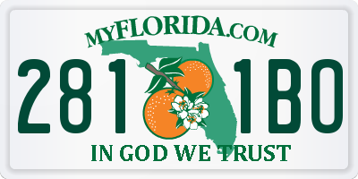 FL license plate 2811BO