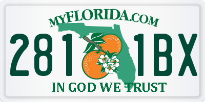 FL license plate 2811BX