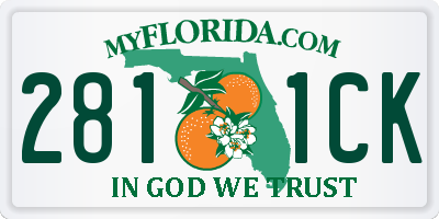 FL license plate 2811CK