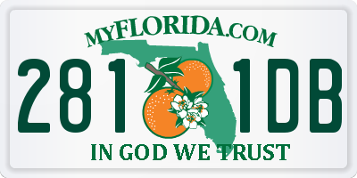 FL license plate 2811DB