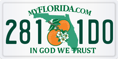 FL license plate 2811DO