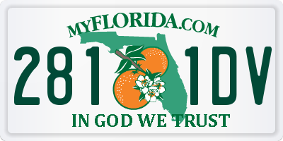 FL license plate 2811DV