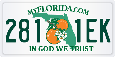 FL license plate 2811EK