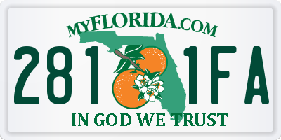 FL license plate 2811FA