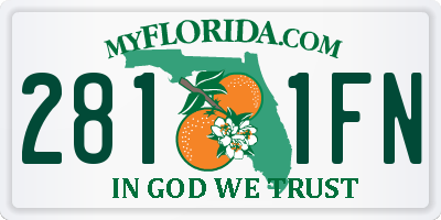 FL license plate 2811FN