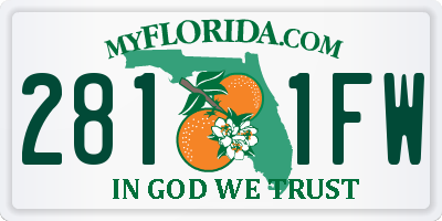 FL license plate 2811FW