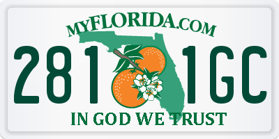 FL license plate 2811GC
