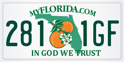 FL license plate 2811GF
