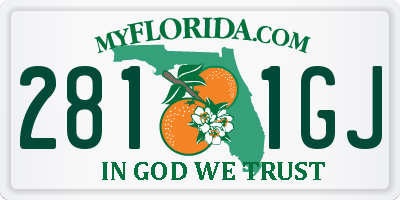 FL license plate 2811GJ