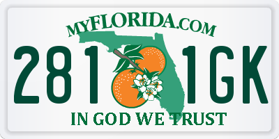 FL license plate 2811GK