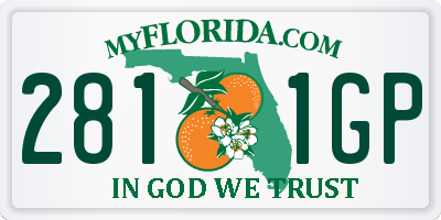 FL license plate 2811GP