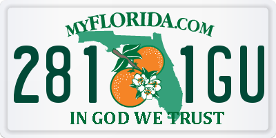 FL license plate 2811GU