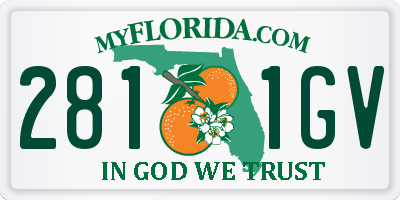 FL license plate 2811GV
