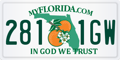 FL license plate 2811GW