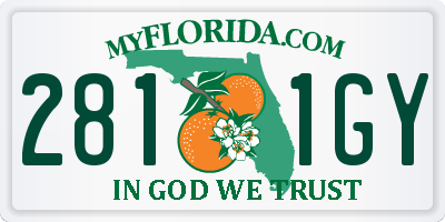 FL license plate 2811GY