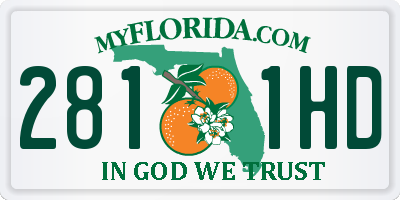 FL license plate 2811HD