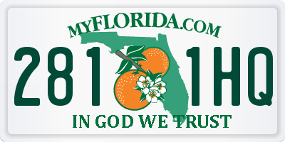 FL license plate 2811HQ