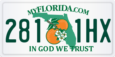 FL license plate 2811HX