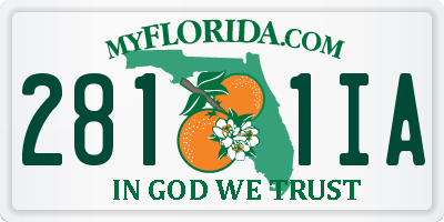 FL license plate 2811IA
