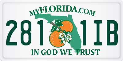 FL license plate 2811IB