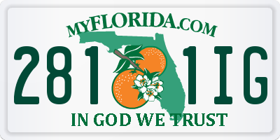 FL license plate 2811IG