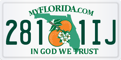 FL license plate 2811IJ