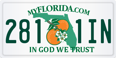 FL license plate 2811IN