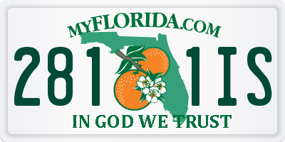 FL license plate 2811IS