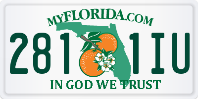 FL license plate 2811IU