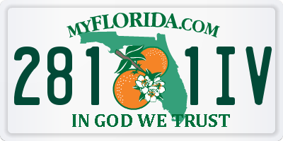 FL license plate 2811IV