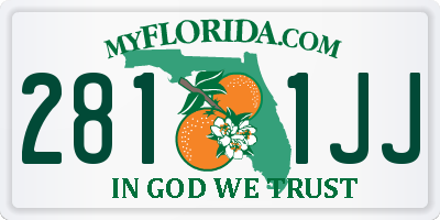 FL license plate 2811JJ