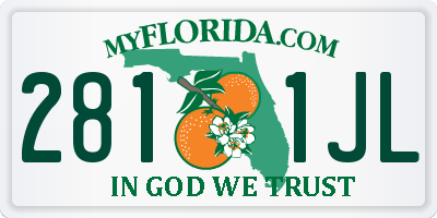 FL license plate 2811JL