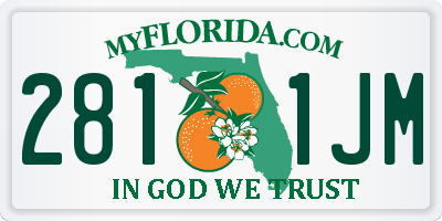 FL license plate 2811JM