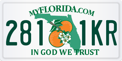 FL license plate 2811KR