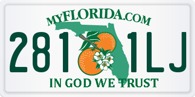 FL license plate 2811LJ