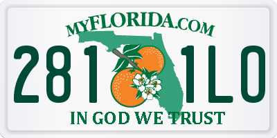 FL license plate 2811LO