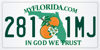 FL license plate 2811MJ