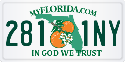 FL license plate 2811NY
