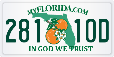 FL license plate 2811OD