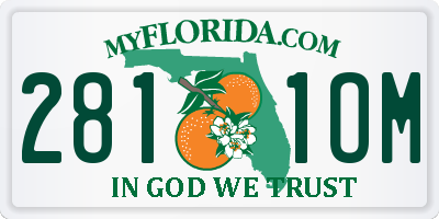 FL license plate 2811OM