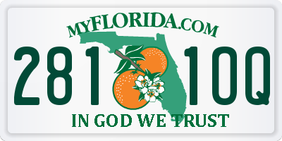 FL license plate 2811OQ