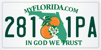 FL license plate 2811PA
