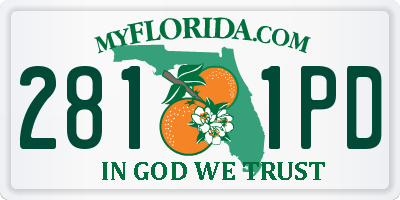FL license plate 2811PD