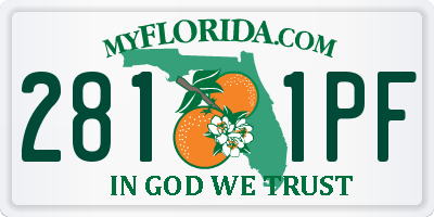 FL license plate 2811PF
