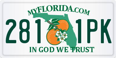 FL license plate 2811PK