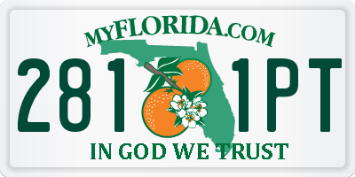 FL license plate 2811PT
