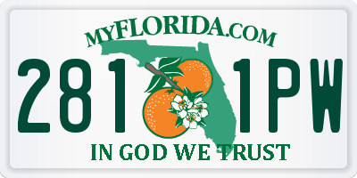 FL license plate 2811PW