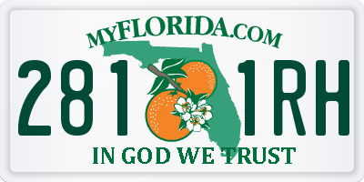 FL license plate 2811RH