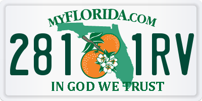 FL license plate 2811RV