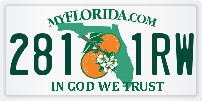 FL license plate 2811RW